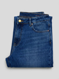 Men Kano Jeans Slim Fit Mid Blue Mid Rise