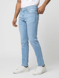 Men Kano Jeans Slim Fit Ice Blue Mid Rise