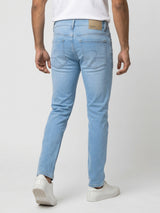Men Kano Jeans Slim Fit Ice Blue Mid Rise