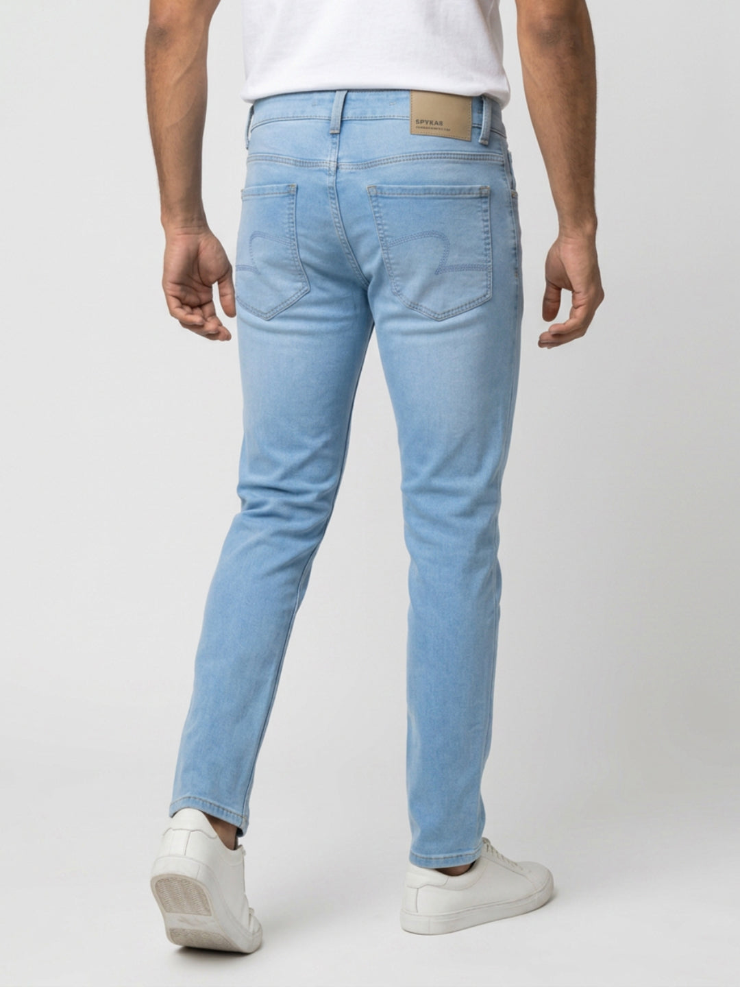 Men Kano Jeans Slim Fit Ice Blue Mid Rise