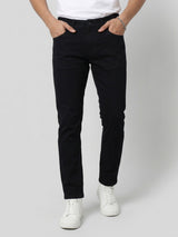 Men Kano Jeans Slim Fit Black Mid Rise