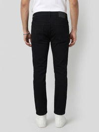 Men Kano Jeans Slim Fit Black Mid Rise