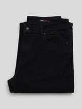 Men Kano Jeans Slim Fit Black Mid Rise