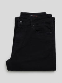 Men Kano Jeans Slim Fit Black Mid Rise