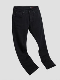 Men Kano Jeans Slim Fit Black Mid Rise