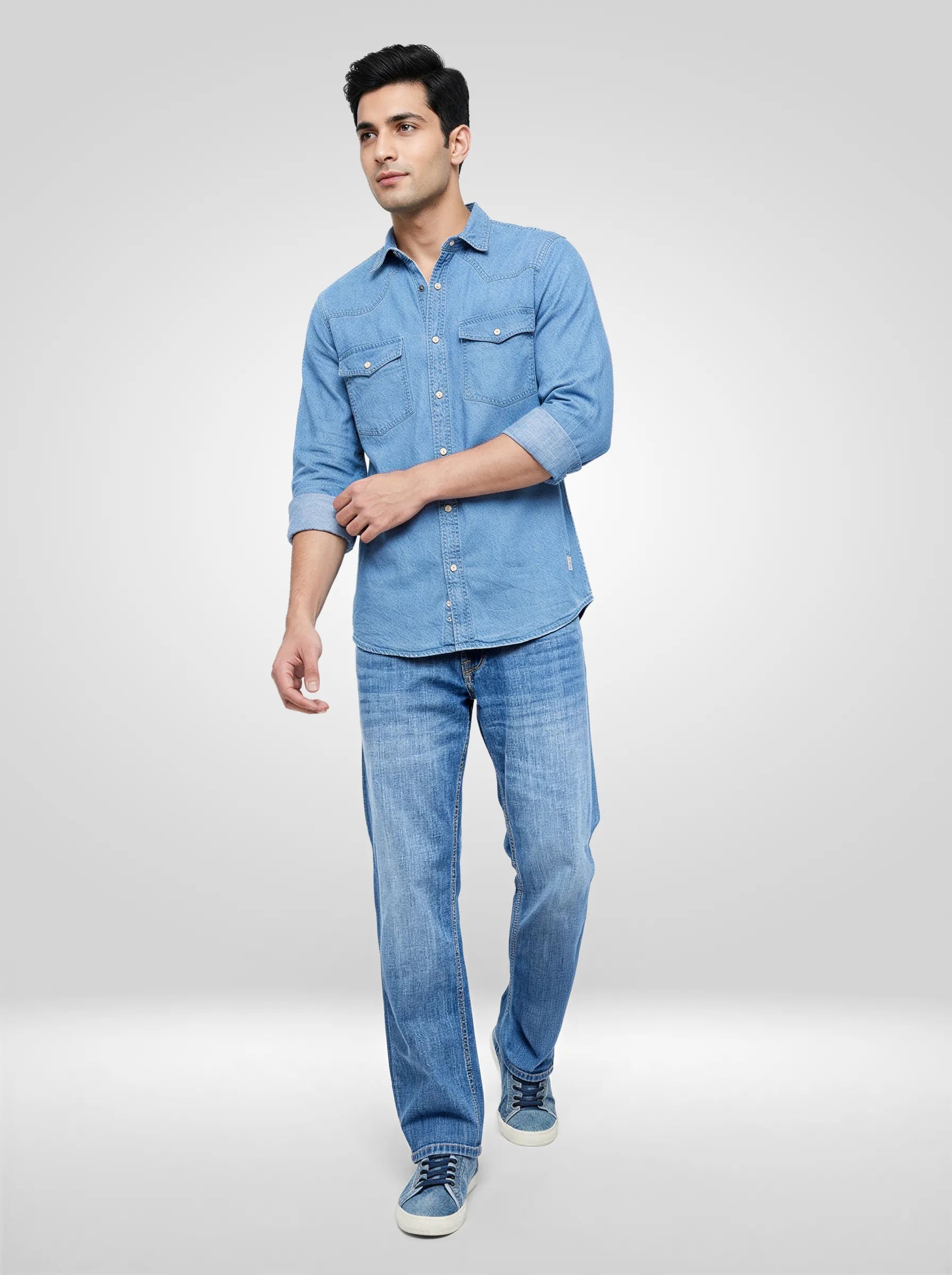 Men Chico Jeans Relaxed Fit Mid Blue Mid Rise