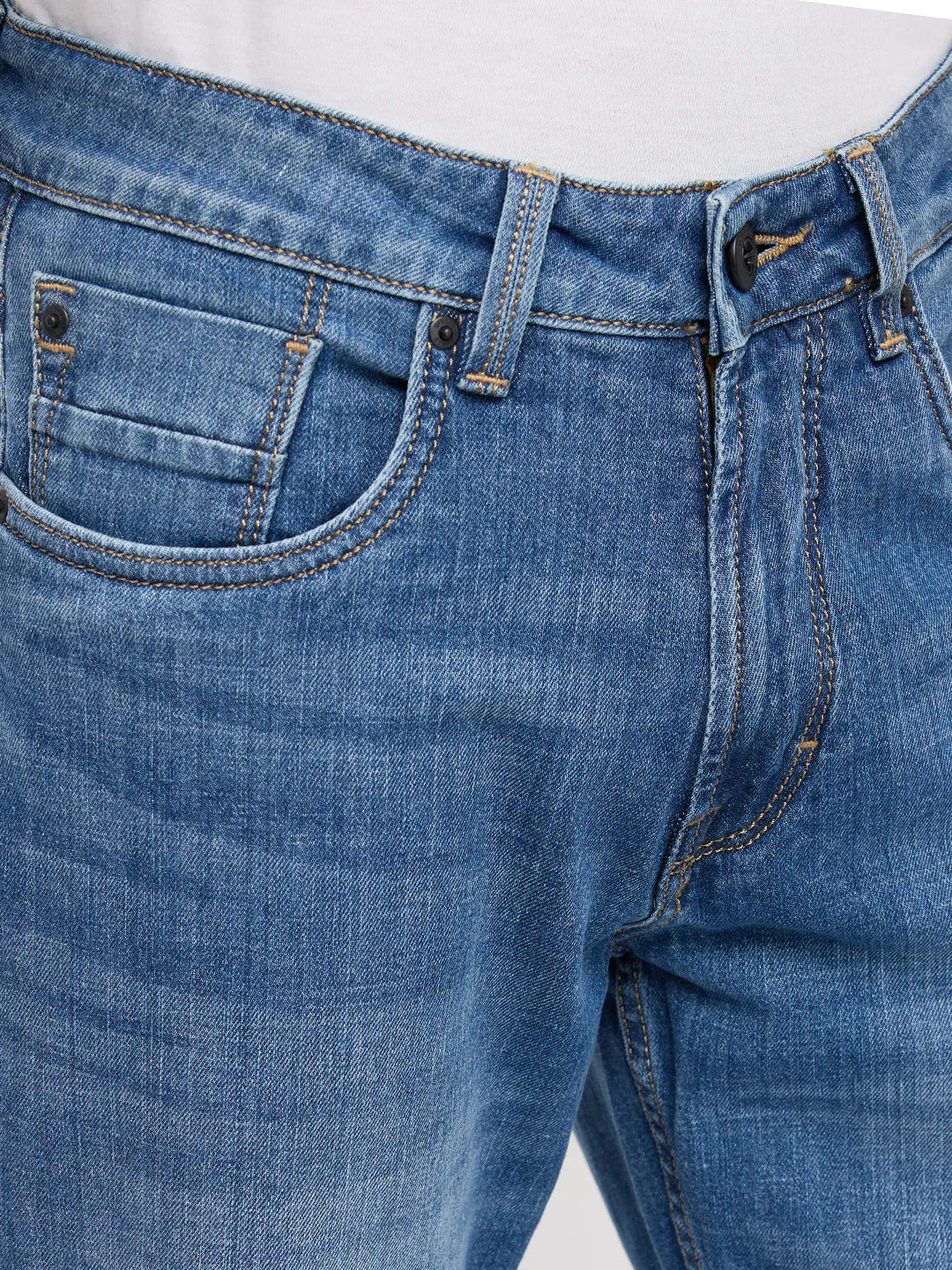 Men Chico Jeans Relaxed Fit Mid Blue Mid Rise