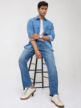 Men Chico Jeans Relaxed Fit Mid Blue Mid Rise
