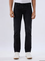 Men Rover Jeans Regular Fit Black Mid Rise