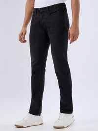 Men Rover Jeans Regular Fit Black Mid Rise