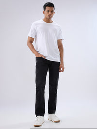 Men Rover Jeans Regular Fit Black Mid Rise