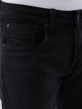 Men Rover Jeans Regular Fit Black Mid Rise