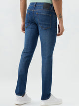 Men Rover Jeans Regular Fit Dark Blue Mid Rise