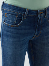Men Rover Jeans Regular Fit Dark Blue Mid Rise