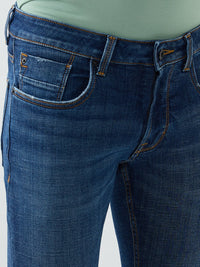 Men Rover Jeans Regular Fit Dark Blue Mid Rise