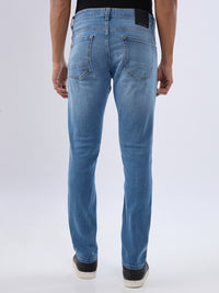 Men Kano Jeans Slim Fit Blue Low Rise