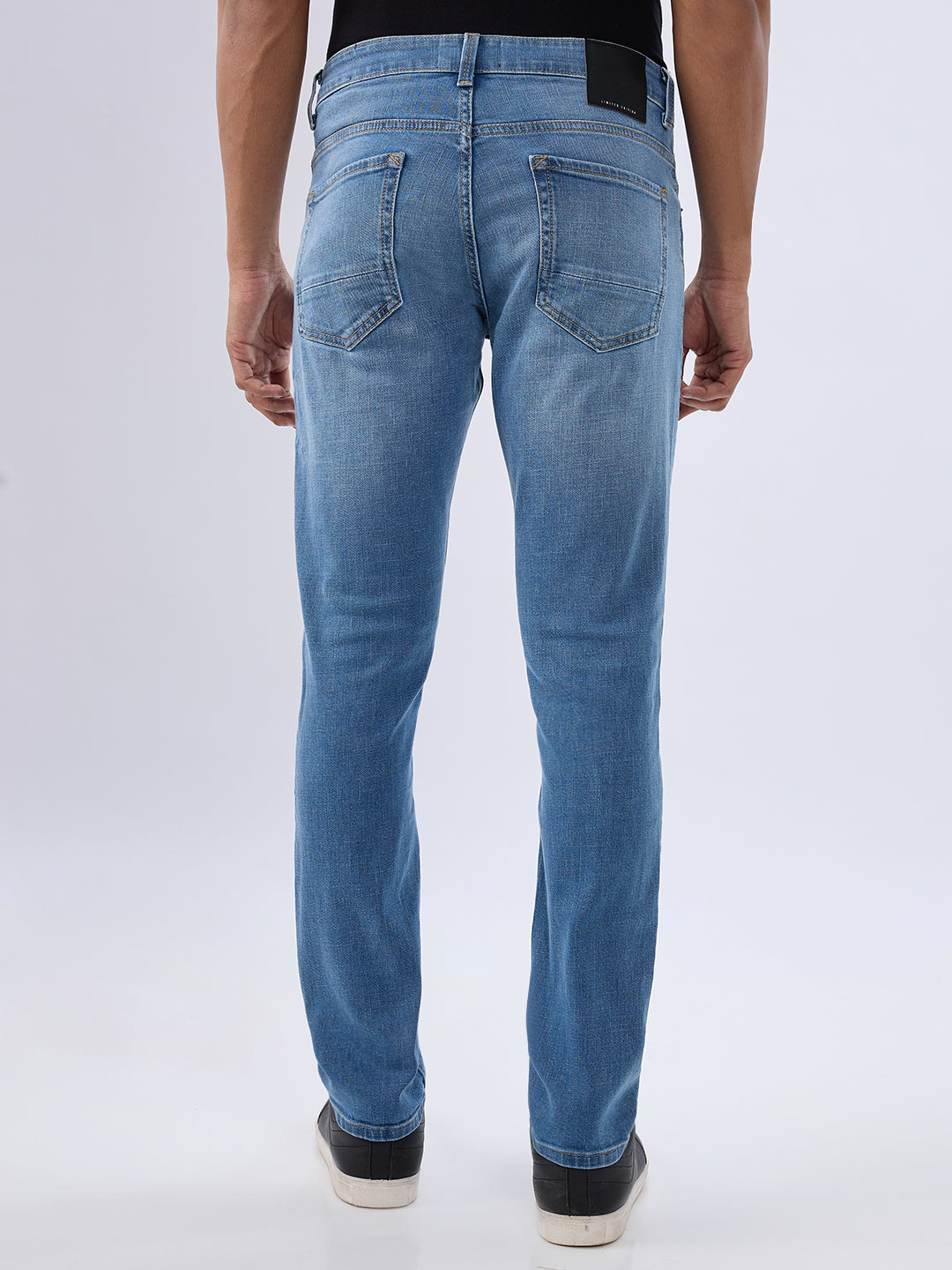 Men Kano Jeans Slim Fit Blue Low Rise