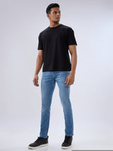 Men Kano Jeans Slim Fit Blue Low Rise