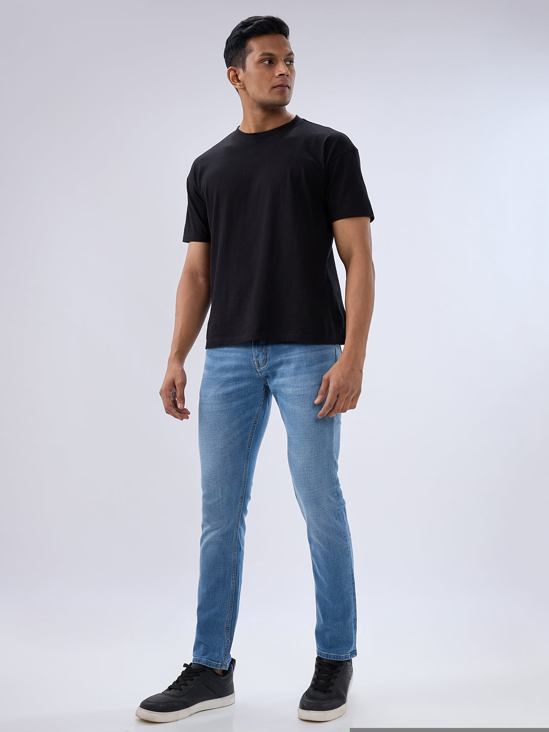 Men Kano Jeans Slim Fit Blue Low Rise