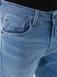 Men Kano Jeans Slim Fit Blue Low Rise
