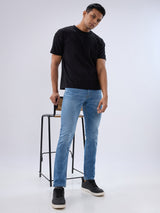 Men Kano Jeans Slim Fit Blue Low Rise