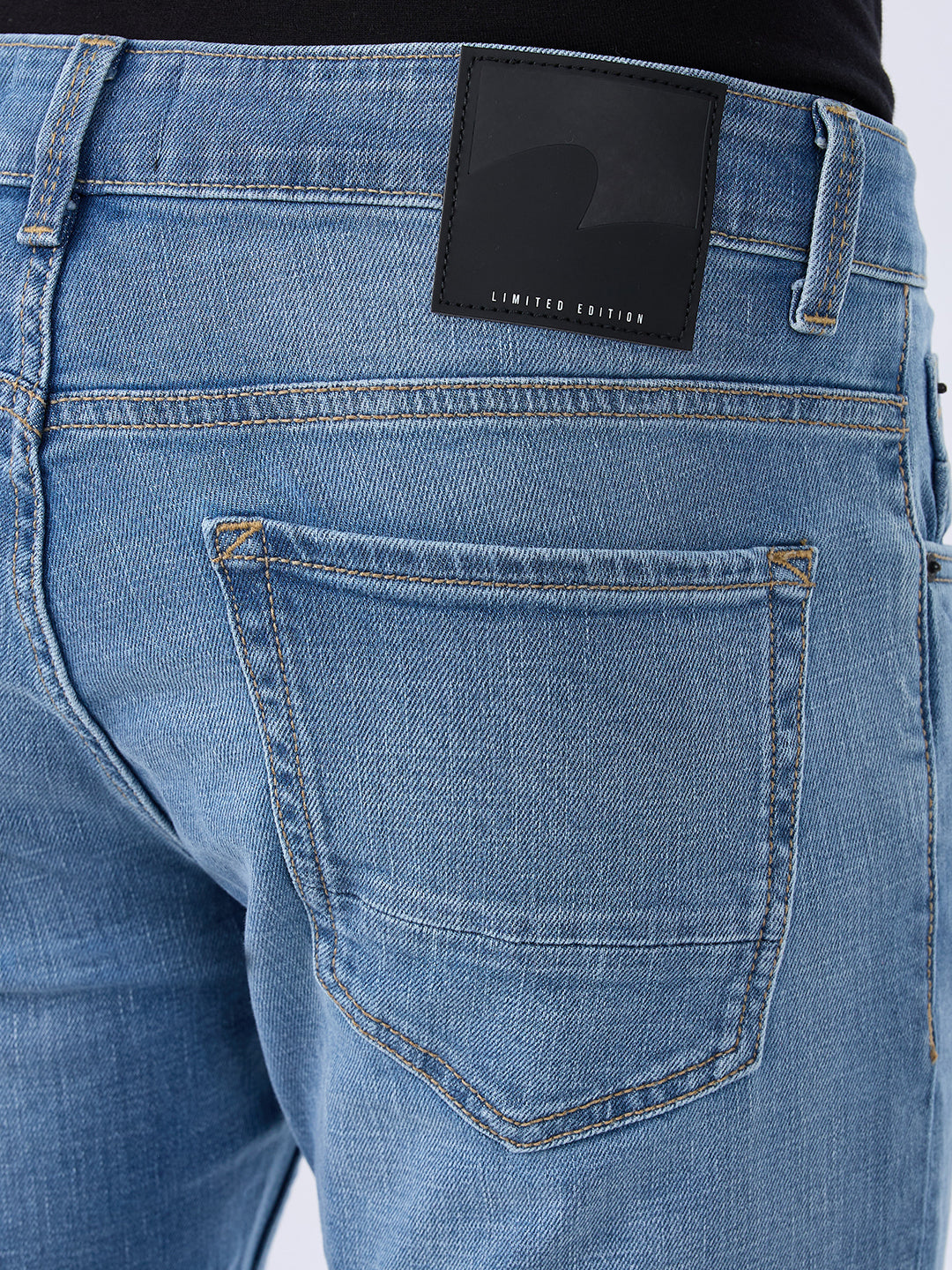 Spykar Light Blue Slim Fit Low Rise Jeans For Men