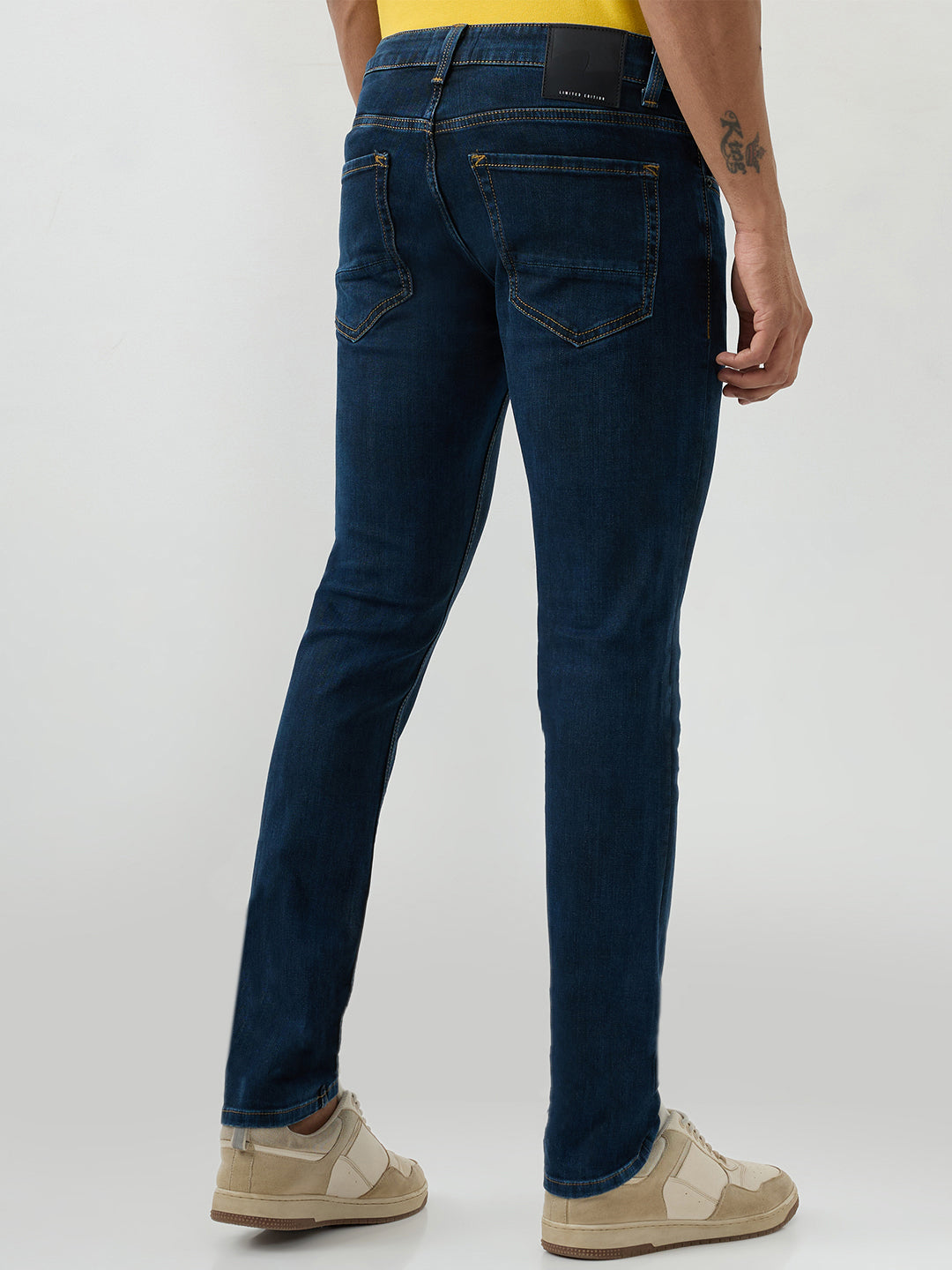 Men Kano Jeans Slim Fit Dark Blue Low Rise