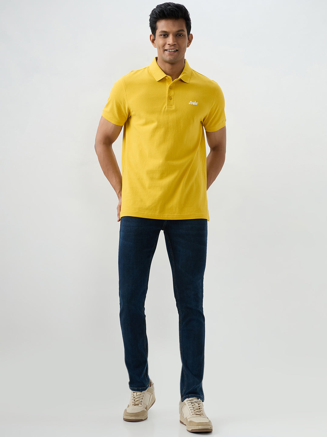 Men Kano Jeans Slim Fit Dark Blue Low Rise