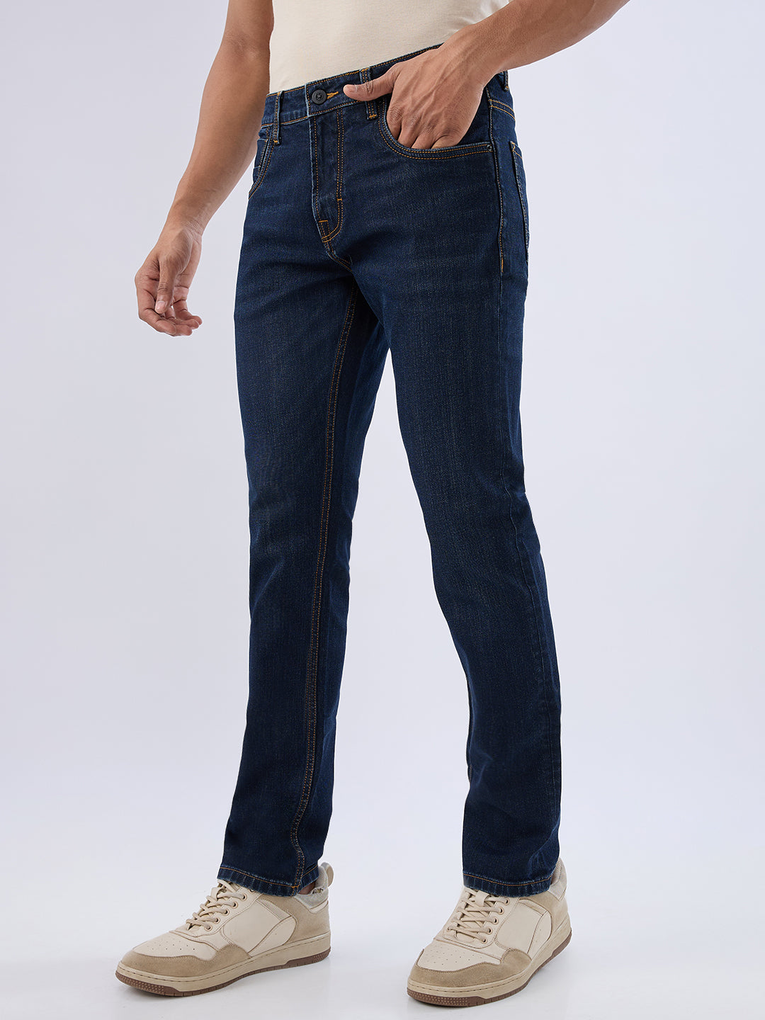 Men Rover Jeans Regular Fit Blue Mid Rise