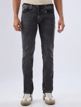 Men Kano Jeans Slim Fit Black Low Rise