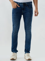 Men Kano Jeans Slim Fit Dark Blue Low Rise