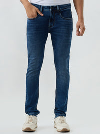 Men Kano Jeans Slim Fit Dark Blue Low Rise