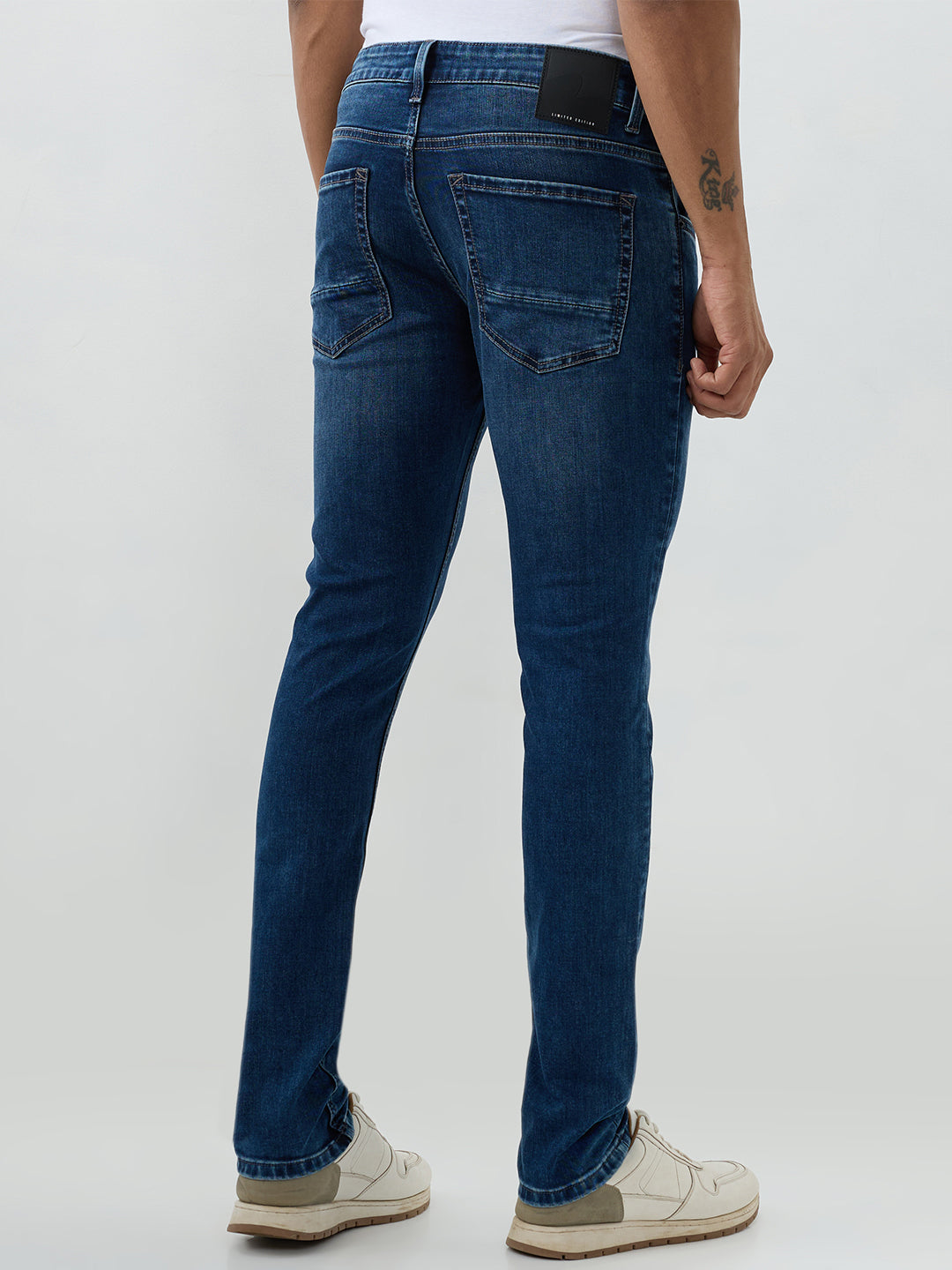 Men Kano Jeans Slim Fit Dark Blue Low Rise