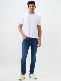 Men Kano Jeans Slim Fit Dark Blue Low Rise