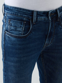 Men Kano Jeans Slim Fit Dark Blue Low Rise