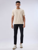 Men Kano Jeans Slim Fit Black Mid Rise
