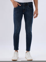 Men Kano Jeans Slim Fit Blue Mid Rise