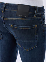 Men Kano Jeans Slim Fit Blue Mid Rise