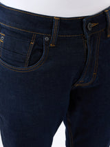 Men Kano Jeans Slim Fit Blue Mid Rise