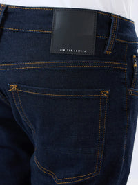 Men Kano Jeans Slim Fit Blue Mid Rise