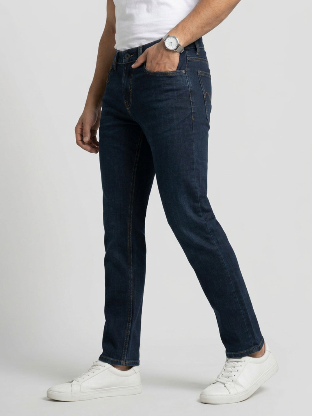 Men Chico Jeans Relaxed Fit Dark Blue Mid Rise