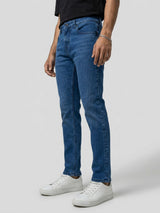 Men Kano Jeans Slim Fit Dark Blue Mid Rise