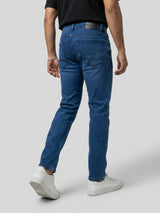 Men Kano Jeans Slim Fit Dark Blue Mid Rise