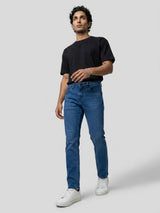 Men Kano Jeans Slim Fit Dark Blue Mid Rise