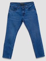 Men Kano Jeans Slim Fit Dark Blue Mid Rise