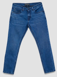 Men Kano Jeans Slim Fit Dark Blue Mid Rise