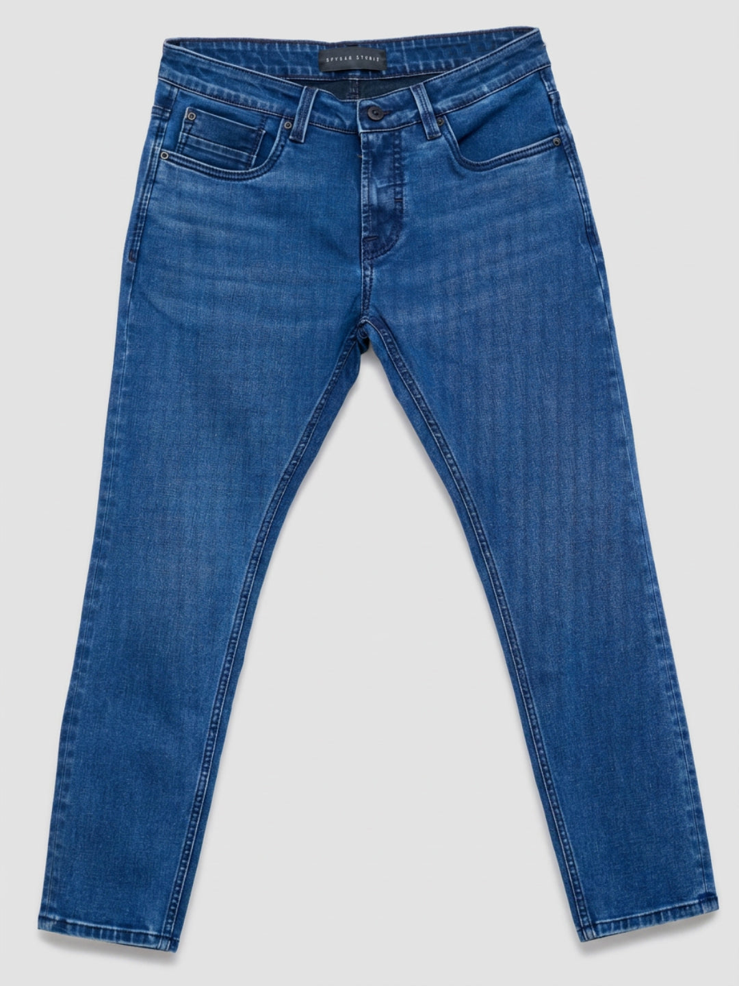 Men Kano Jeans Slim Fit Dark Blue Mid Rise
