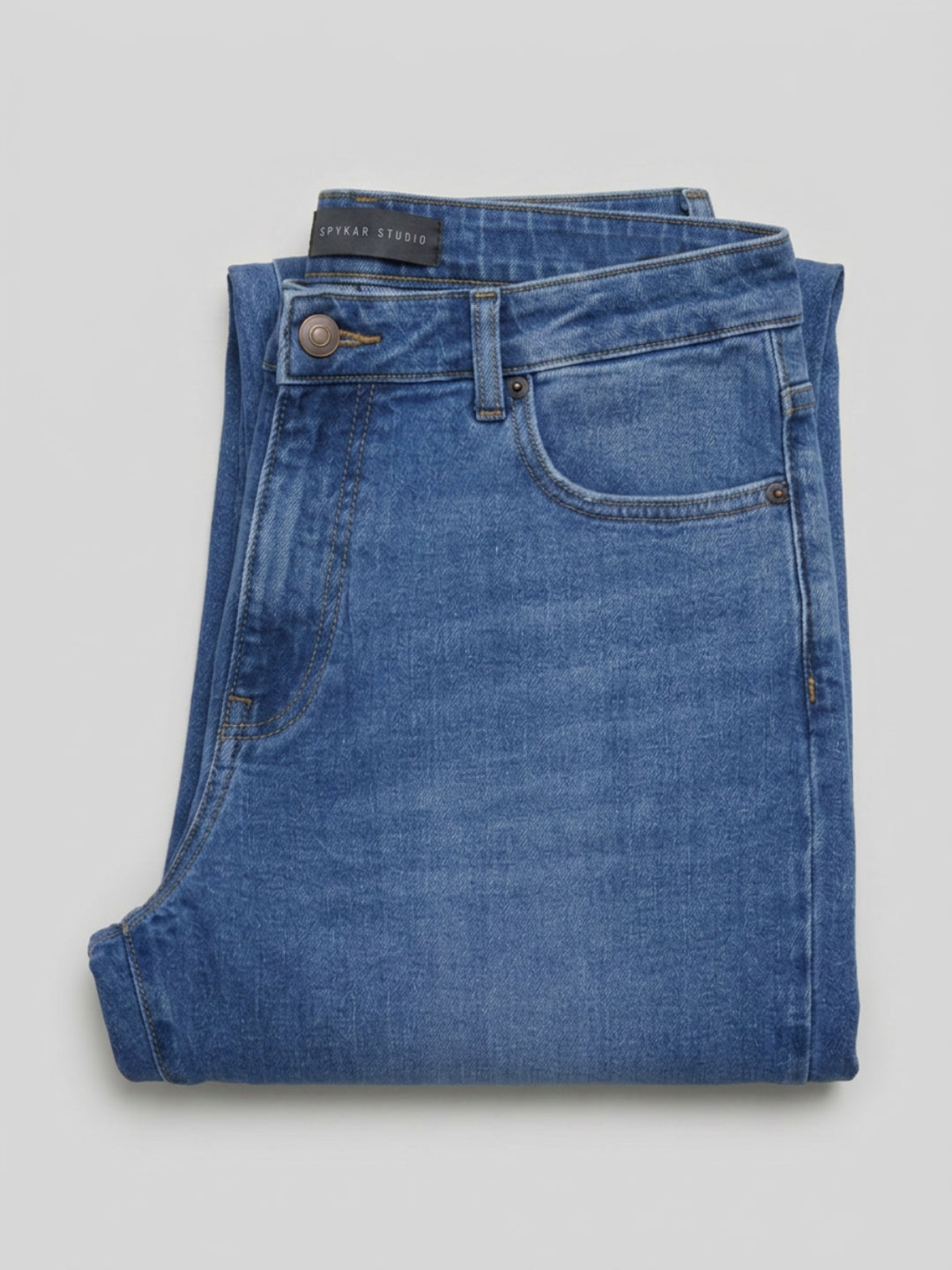 Men Kano Jeans Slim Fit Dark Blue Mid Rise