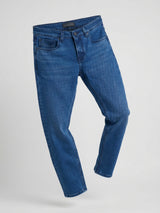 Men Kano Jeans Slim Fit Dark Blue Mid Rise