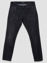 Men Kano Jeans Slim Fit Black Mid Rise